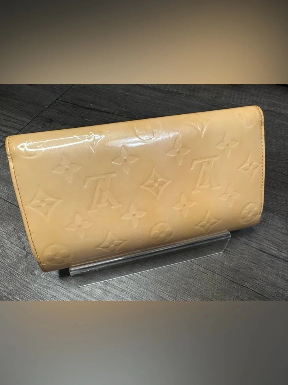 Louis Vuitton Yellow Vernis Monogram Snap Continental Wallet